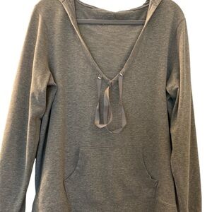 Calvin Klein Charcoal V-Neck Hoodie